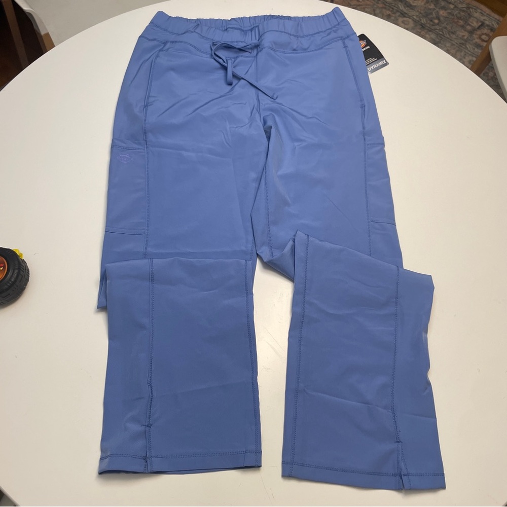 NWT Dynamix Scrubs for Women, Drawstring Cargo Pants for Women DK130 S Ciel Blue